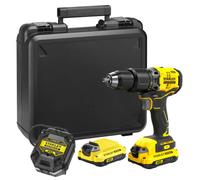 Stanley - Perceuse à percussion sans fil 18V, 2 batteries Li-Ion 1,5 Ah, chargeur SFMCD715C2K-QW