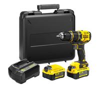 Stanley - Perceuse à percussion sans fil 18V, 2 batteries Li-Ion 4,0 Ah, chargeur SFMCD721M2K-QW