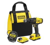 Stanley - Perceuse-visseuse sans fil 18 V, 2 batteries 1,5 Ah Li-Ion, chargeur SFMCD700C2S-QW