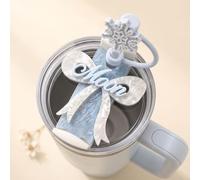 Stanley Plaque nominative personnalisée avec nœud - Étiquette personnalisée pour gobelet - 567/850,5/1,2 l - Cadeau pour meilleure amie et elle (40zo)