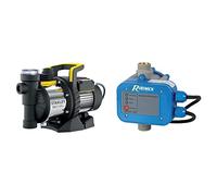 Stanley Pompe Autoamorçante SXGP1300XFE pour Eaux Claires (1300 W,Débit max. 4.200 l/h,Hauteur d'élévation max. 50 m) & RIBILAND - Interrupteur automatique ACQUACONTROL +