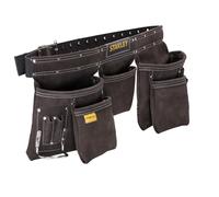 STANLEY - Porte outils double ceinture multiples poches - cuir de qualité supérieure - renfort par rivets - double couture piquée - STST1- 80113