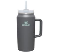 STANLEY Quencher H2.0 FlowState Gobelet isotherme en acier inoxydable avec couvercle et paille pour eau, thé glacé ou café (anthracite, 1,9 l)