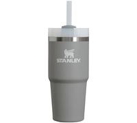 Stanley Quencher H2.0 FlowState Gobelet isotherme en acier inoxydable avec couvercle et paille pour eau, thé ou café glacé, smoothies - Gris galet, 410 ml