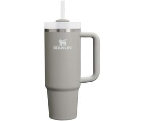 Stanley Quencher H2.0 FlowState Gobelet isotherme en acier inoxydable avec couvercle et paille pour eau, thé glacé ou café, smoothie et plus encore, cendré, 887 ml
