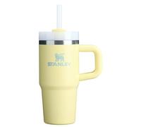STANLEY Quencher H2.0 : Gobelet avec poignée et paille, couvercle Flowstate à 3 modes, compatible avec le porte-gobelet de voyage, en acier inoxydable, isotherme, sans BPA, 0,4 l, pamplemousse