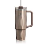 Stanley Quencher H2.O FlowState Fluted Tumbler gobelet en acier inoxydable avec paille medium Pale Gold Shine 1 pcs