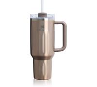 Stanley Quencher H2.O Fluted Tumbler gobelet en acier inoxydable avec paille grand format Pale Gold Shine 1180 ml