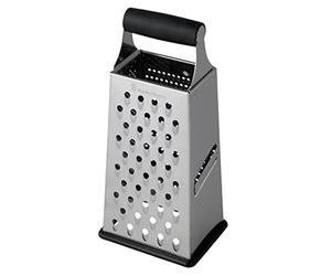 Stanley Rogers Râpe en acier inoxydable - Râpe carrée avec fond antidérapant - Râpe grossière, râpe fine et rabot - Parfait pour le fromage, le parmesan, etc. - Environ 11,5 x 9 x 24,3 cm