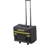 STANLEY Sac Souple à Roulettes 600 x 600 Deniers - Structure Rigide - 2 Pieds de Maintien - Poche pour Document - Compartiments Modifiables - Poignée Télescopique - 46 x 33 x 45 cm 1-97-515