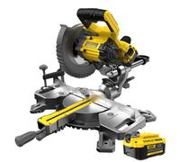 Stanley - Scie à onglets sans fil 18 V 190 mm, avec entraînement, 1 batterie Li-ion 4,0 Ah, chargeur SFMCS701M1-QW