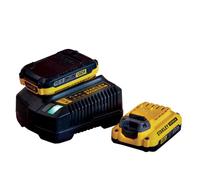 Stanley - Set chargeur 4A et 2 batteries 18 V Li-Ion 2,0 Ah SFMCB12D2-QW