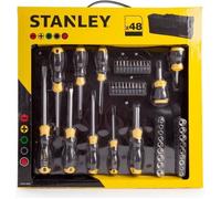 Stanley STHT0-70887 chargeur de douilles et embouts de tournevis avec sac 48 pièces, Jaune/Noir