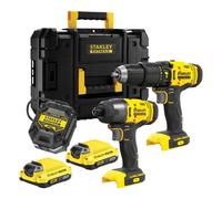 Kit Perceuse à percussion - STANLEY FATMAX - 18V - 2 Batteries Lithium-ion - Chargeur - Mallette