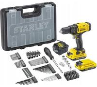 Stanley SFMCD700D2A-QW FatMax V20 Perceuse visseuse 18V avec 100 accessoires, coffret