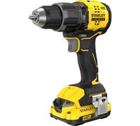 Stanley SFMCD716D2T-QW, perceuse à poignée pistolet, à serrage rapide, sans balais, noire, jaune, 1 900 tr/min, 32 300 coups par minute