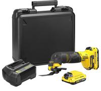Stanley SFMCE500D2K-QW V20 Outil oscillatoire (18V/2x2,0Ah), coffret