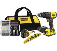 Stanley SFMCK101D1S-QW FatMax V20 Perceuse-visseuse avec accessoires (18V/1x2,0Ah), sac