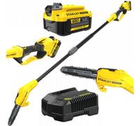 Stanley - Tronçonneuse d'élagage sans fil 18V 20 cm, 1 batterie 4,0 Ah Li-Ion, chargeur SFMCPS620M1-QW