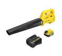 Stanley - Souffleur de feuilles sans fil 18V, 1 batterie Li-Ion 4,0 Ah Li-Ion, chargeur SFMCBL714M1-QW