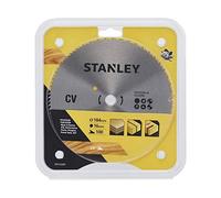 STANLEY STA10205-XJ Hoja cromada ø 184x16 mm. 100 dientes. Corte fino y a contra veta de madera blanda y contrachapado