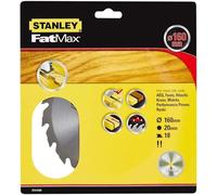 Stanley STA15320-XJ Lame de scie circulaire coupe rapide TCT 160 x 20 mm 18