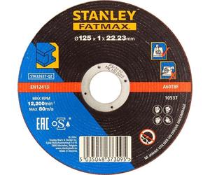 Stanley STA32637-QZ Disque aggloméré fin a tronçonner le métal 125 x 1,0 x 22,2 mm