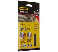 STANLEY STA39102-XJ 3 hojas de lija malla 1/4 (115x140mm) para multilijadoras, con velcro. Grano 120, Gris