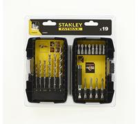 STANLEY STA88201 Kit de forets et embouts de vissage - 19 pièces - Coffret