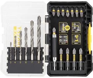 Stanley STA88554 FatMax Set de forets pour le métal et d'embouts, 19 pieces