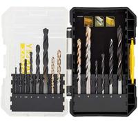 Stanley STA88561-XJ FatMax Set de forets (HSS, maçonnerie, bois), 14 pieces