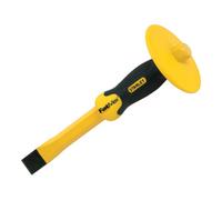 STANLEY 4-18-332 Ciseau Plat 30,5 cm - Gamme FATMAX - - Acier Chrome Vanadium - Tète Parabolique- Poignée Bi matière pour Plus de Confort - Protège main - Pointe Très Solide et Tranchante
