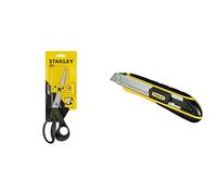 Stanley STHT0-14102 Ciseaux multi-usages 240 mm & FATMAX Cutter à Cartouche - Chariot en Acier Inoxydable, 6 Lames 18 mm Incluses, Robuste et Ergonomique 1-10-481