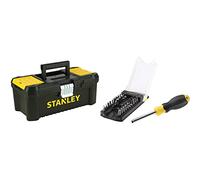 Stanley STHT0-70885 Tournevis porte-embouts - 34 embouts inclus, Jaune/Noir & Stst1-75515 Boîte À Outils Avec Plateau Porte-Outils Amovible-2 Organiseurs Sur Le Couvercle