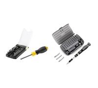 Stanley STHT0-70885 Tournevis Porte-embouts 34 Pièces Jaune/Noir Set Magnétique 32 en 1 pour Bricolage et Réparation Électronique