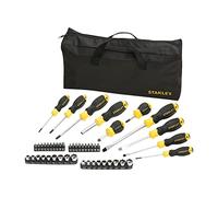 Stanley STHT0-70887 chargeur de douilles et embouts de tournevis avec sac 48 pièces, Jaune/Noir