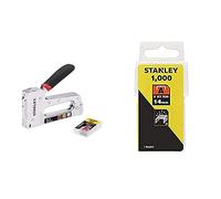 Stanley Stht6-70410 Agrafeuse 3 en 1 Tr120 Corps Acier - magasin métal avec Guide-Agrafes Intégré - Système Anti-Bourrage - Poignée Soft Grip & 1-Tra209T Agrafe 14 Mm Type A Boîte 1000 Pièces