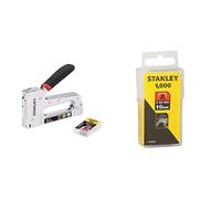 Stanley Stht6-70410 Agrafeuse 3 en 1 Tr120 Corps Acier - magasin métal avec Guide-Agrafes Intégré - Système Anti-Bourrage - Poignée Soft Grip & 1-TRA206T Agrafe 10 mm Type A Boîte 1000 pièces