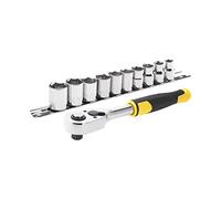 Stanley Jeu de douilles et cliquet STMT82670-0 72 dents 3/8" 11 pièces