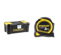 Stanley Stst1-75515 Boîte À Outils Avec Plateau Porte-Outils Amovible - 2 Organiseurs & Mesure 3 m x 13 mm Bi-Matière Tylon - Métre à Ruban Léger, Compact et Ergonomique