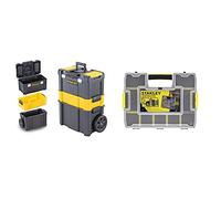 Stanley Stst1-80151 Servante Porte Outils 3 En 1 - Boite À Outils Détachable 45 Cm, 18Cm & 1-97-483 Organiseur À Intercalaires mobile Sort master - Couvercle Alvéolé et Transparent - 37,5x6,7x29,2 cm