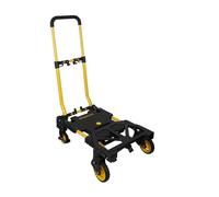 Stanley SXWTD-FT585 2-en-1 Diable et Chariot Pliable - Demenagement Max. 70KG - Pliant Max. 137KG - Chariot de Transport Pliable - avec Roues Solides - Plastique/Acier