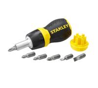 Stanley Tournevis porte-embouts 0-66-358 – manche bimatière, 6 embouts, tête magnétique