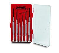 Stanley Coffret tournevis horloger 6 pièces 1-66-039 – lames trempées bleuies, manche nickelé