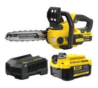 Stanley - Tronçonneuse sans fil 18V 30 cm, 1 batterie 4,0 Ah Li-Ion, chargeur SFMCCS630M1-QW