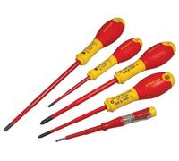 Stanley Jeu de 5 tournevis électricien Slim XTHT0-62692 isolés 1000V + testeur