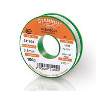STANNOL Fil à souder Type HS10 Alliage TC Sn99Cu1 0,5 mm Bobine de 100 g