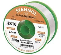 Stannol HS10 2510 Étain à souder sans plomb bobine Sn95,5Ag3,8Cu0,7 ROM1 250 g 0.5 mm