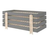 STAPEL - Lot de 4 Lits Empilables 90x200cm Gris Flèche - Altobuy Gris G