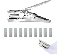 Stapler with 1000 Staples and Stapler, Office and Home, 20 Sheets, Metal, Ergonomic, Metallic Grey, Staples 24/6 or 26/6, Corps Métallique Antichoc, Compacte et Facile à Utiliser